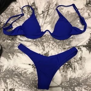 Brand new royal blue sexy cheeky bikini